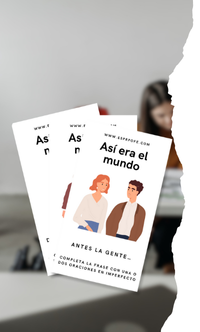 Así era el mundo: Imperfecto - Tarjetas de conversación